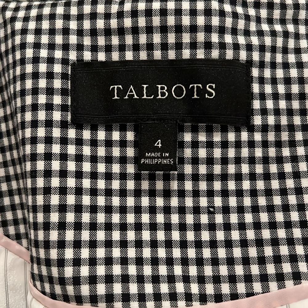 Talbots Gingham Patterned One Button Blazer - image 8